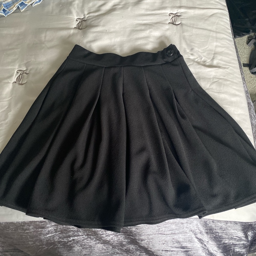 PrettyLittle Thing Skater Black Skirt